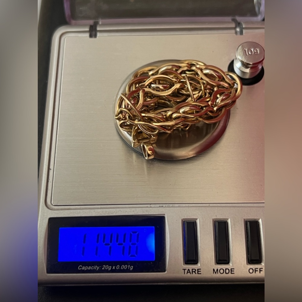 14k gold Large Fancy Clasp bracelet - Picture 10 of 10